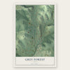 Grey Forest, Texas map print, the full design