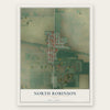 North Robinson, Ohio map print, the full design