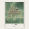 Lanark, Illinois map print, the full design