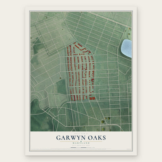 Garwyn Oaks, Maryland map print, the full design