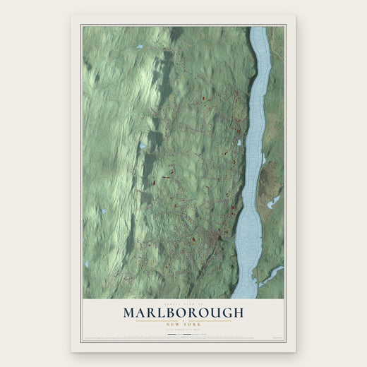 Marlborough, New York map print, the full design