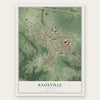 Knoxville, Illinois map print, the full design