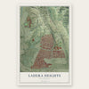 Ladera Heights, California map print, the full design