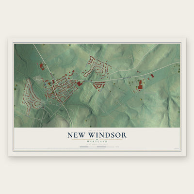 New Windsor, Maryland map print, the full design