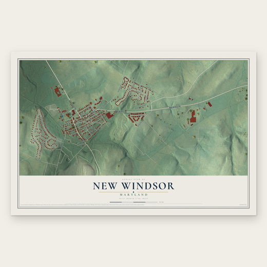 New Windsor, Maryland map print, the full design