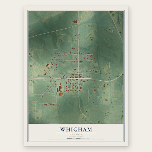 Whigham, Georgia map print, the full design