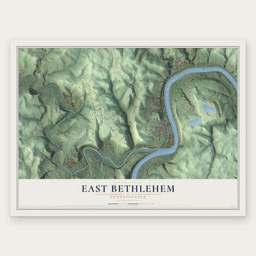 East Bethlehem, Pennsylvania map print, the full design