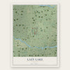 Lazy Lake, Florida map print, the full design