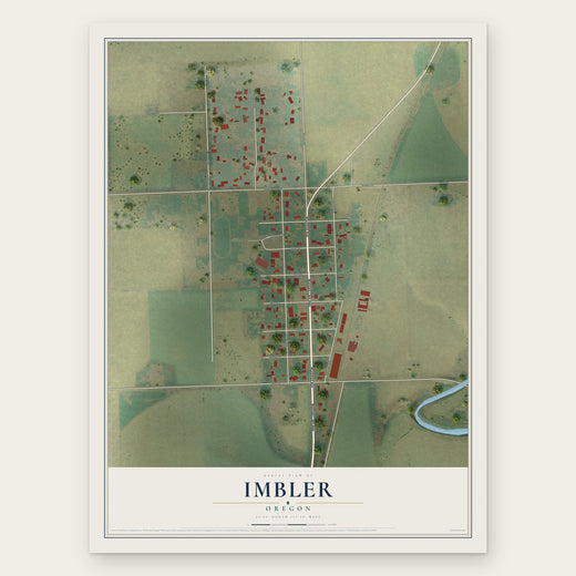 Imbler, Oregon map print, the full design