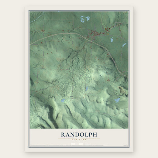 Randolph, New York map print, the full design