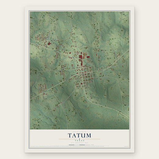 Tatum, Texas map print, the full design