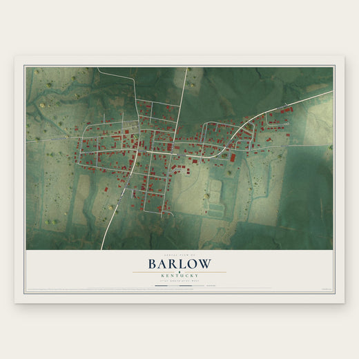 Barlow, Kentucky map print, the full design