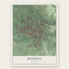 Bozeman, Montana map print, the full design