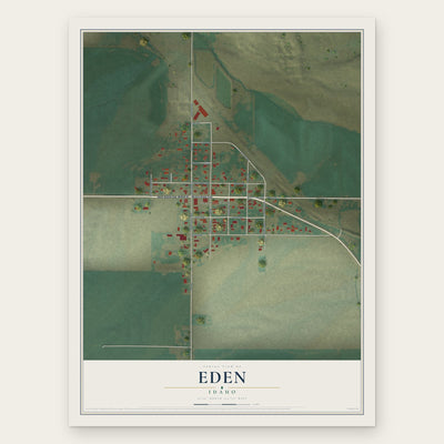 Eden, Idaho map print, the full design