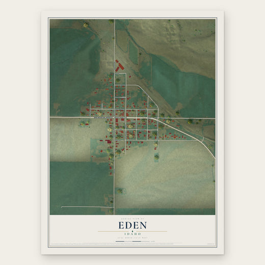 Eden, Idaho map print, the full design