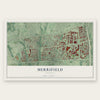 Merrifield, Virginia map print, the full design