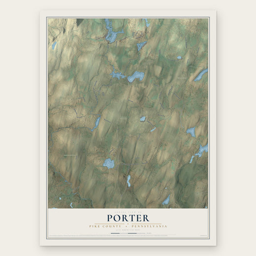 Porter, Pike County, Pennsylvania map print, the full design