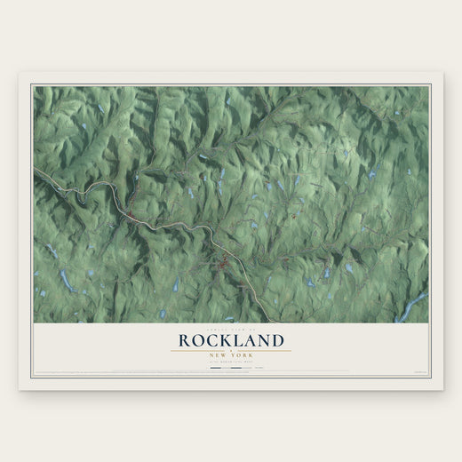 Rockland, New York map print, the full design