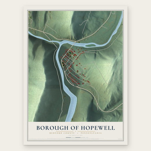 Borough of Hopewell, Bedford County, Pennsylvania map print, the full design