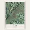 Erwin, Tennessee map print, the full design