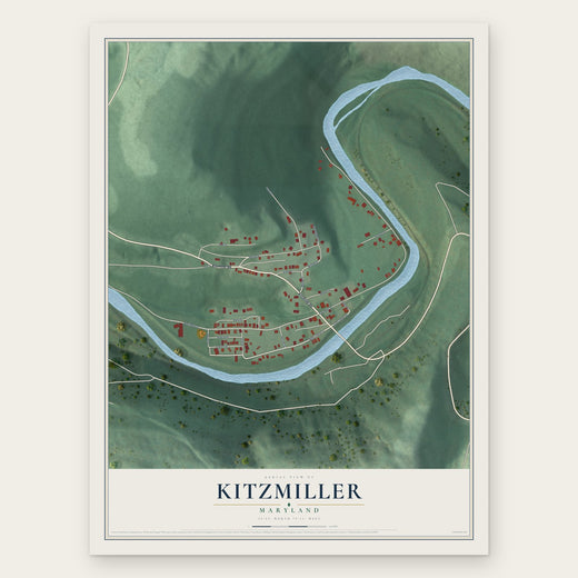 Kitzmiller, Maryland map print, the full design