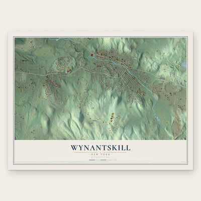 Wynantskill, New York map print, the full design