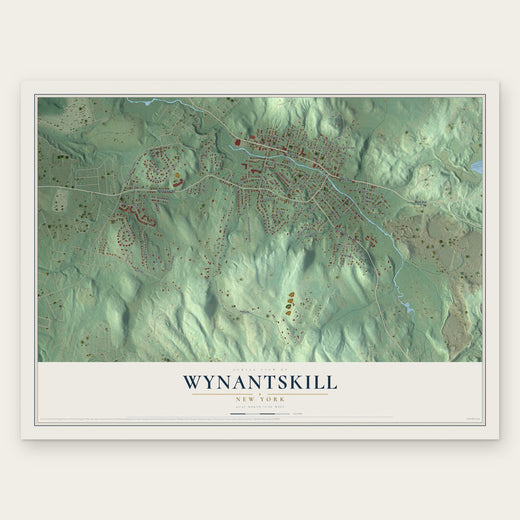 Wynantskill, New York map print, the full design