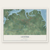 Centre, Alabama map print, the full design
