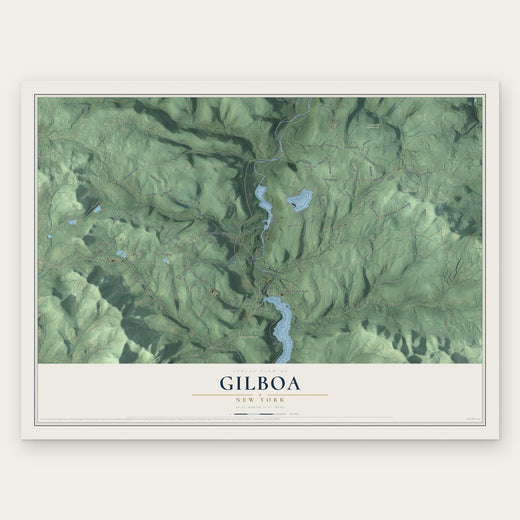 Gilboa, New York map print, the full design