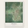 Osceola, Nebraska map print, the full design
