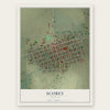 Scobey, Montana map print, the full design