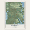 Knoxville, Arkansas map print, the full design