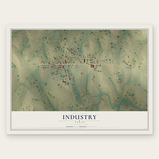 Industry, Texas map print, the full design