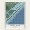 Topsail Beach, North Carolina map print, the full design