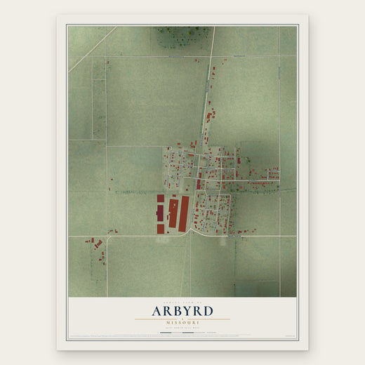 Arbyrd, Missouri map print, the full design