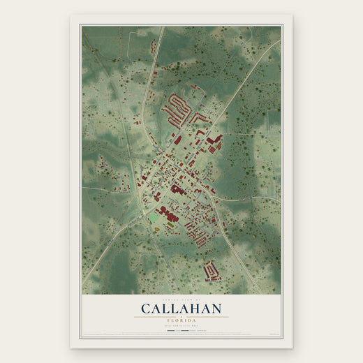 Callahan, Florida map print, the full design