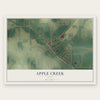 Apple Creek, Ohio map print, the full design