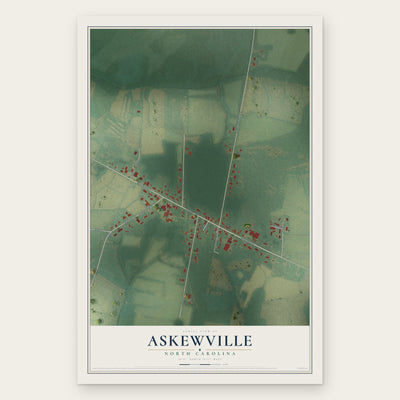 Askewville, North Carolina map print, the full design