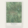Walhalla, South Carolina map print, the full design