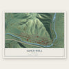 Gold Hill, Oregon map print, the full design