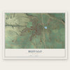 Buffalo, Wyoming map print, the full design