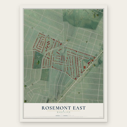 Rosemont East, Maryland map print, the full design