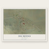 Des Moines, New Mexico map print, the full design