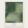 St. Leo, Minnesota map print, the full design