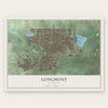 Longmont, Colorado map print, the full design