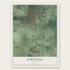 Fortville, Indiana map print, the full design