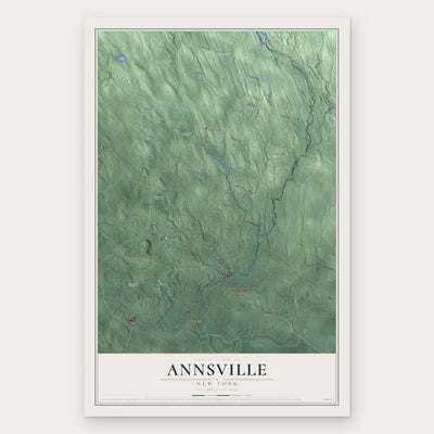 Annsville, New York map print, the full design