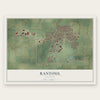 Rantoul, Illinois map print, the full design