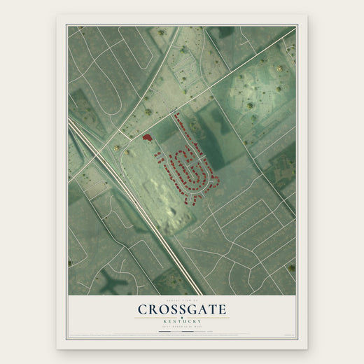 Crossgate, Kentucky map print, the full design