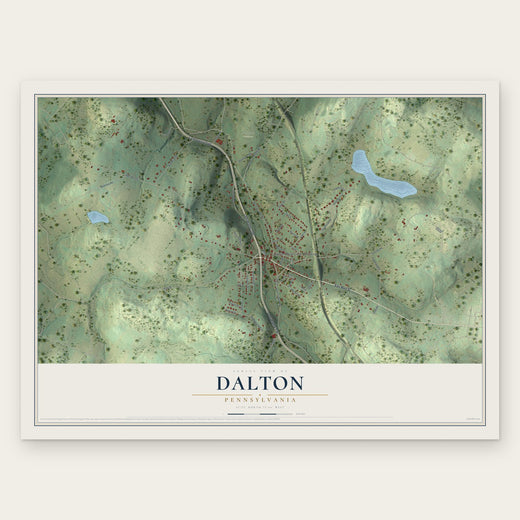 Dalton, Pennsylvania map print, the full design